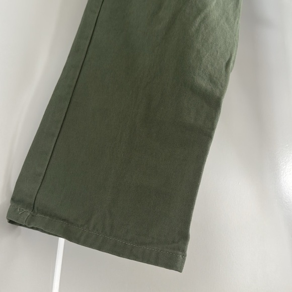 Women’s Green Cargo Pants Size S - Elastic Waist - Casual Utility Style - Picture 8 of 12